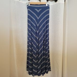 Gap Blue Striped Maxi Skirt, Size Small